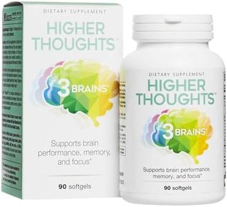 Natural Factors 3 Brains, Higher Thoughts, Support for Cognitive Health and Brain Function, Daily Dietary Supplement, 90 Softgels