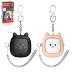 Personal Alarm, 2 Pack 130 dB Reusable Loud Siren Song Emergency Self-Defense Security Alarm Keychain with LED Light, Small Personal Sound Safety Alarm for Women, Men, Kids, Elderly