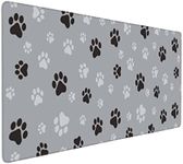 Cute Grey Dog Paw Desk Mat,Extended