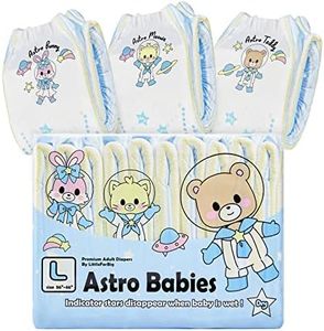 Littleforbig Printed Adult Brief Diapers 10 Pieces - Astro Babies(L)