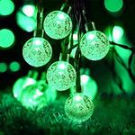 Lezonic Solar Garden Lights Waterproof, 50LED Solar Fairy Lights, 7M/23Ft String Lights with 8 Mode Outdoor/Indoor Solar Lights for Home, Garden, Wedding, Party, Festival Decorations (Green)