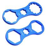 Bicycle Fork Cap Wrench - 2Pcs Aluminium Alloy Bike Suspension forks Spanner Tools for Repairing Suntour XCM XCR XCT RST EPIXON