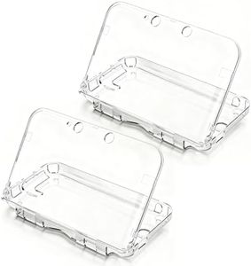QUBAMG 2 Pack 3DS XL Case, Clear Shell Compatible with Nintendo 3DS XL LL (2012) Console, 3DS XL LL Crystal Hard Protective Cover Skin Accessory, Transparent White