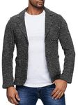 Reslad RS-1421 Men's Sporty Jacket Slim Fit Leisure Blazer Men's - Grey - XXL