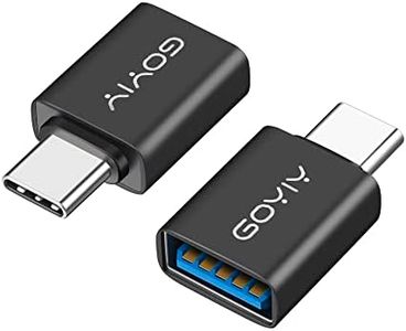 [10Gbps]GOYIY USB C to USB Adapter, USB C Male to USB Female Adapter,USB3.2 Gen 2,2-Pack,Compatible with MacBook Pro/Air, iMac, iPad Mini/Pro,Phones and Other Type C or Thunderbolt 4/3 Devices(Black)