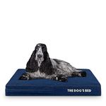 The Dog’s Bed Orthopaedic Dog Bed Medium Blue Denim, Waterproof Memory Foam Dog Bed