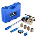 Orion Motor Tech Brake Line Flaring Tool Kit, 45 & 37 Degree Flaring Tool Set, Single Bubble Double Flare Tool Kit for Brake Lines, Professional Brake Flare Too Kit for 3/16" 1/4" 5/16" 3/8" Tubes