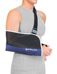 MUELLER Sports Medicine Adjustable Arm Sling - Comfortable Support for Left or Right Shoulder and Arm Injury, For Men and Women, Blue w/Black Mesh, One Size Fits Most