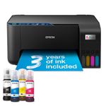 Epson EcoTank ET-2861 A4 Multifunction Wi-Fi Ink Tank Printer, With Up To 3 Years Of Ink Included , Black