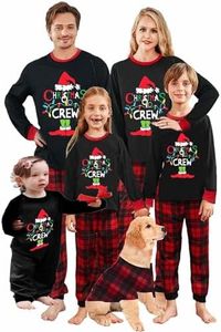 Christmas Family Pajamas Matching Sets, Matching Christmas Pjs For Family and Dog, Holidays Jammies Family Pjs Set(PJS-127-Women, Medium)