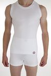 Comfizz Level 1 Support Vest: Mens, Light Support Ideal for Post Surgery, Small Hernias & High Sited Stomas (L/XL, White)