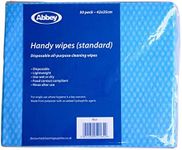 Abbey Pack of 50 Disposable J Cloths Non Woven Wipes – All Purpose Blue Cleaning Cloths – J Cloths to Clean Surfaces, Bathroom, Windows, Dish Cloths –Kitchen Cloth 42 x 35cm (Blue)