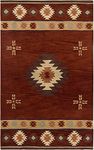 Rizzy Home | SU2009 | Southwest Collection | Wool Area Rug | 3' x 5' | Burgundy/Tan/Sage/Navy/Light Tan Southwest/Tribal