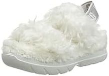 UGG Women's Fluff Sugar Sandal, White, 5 UK