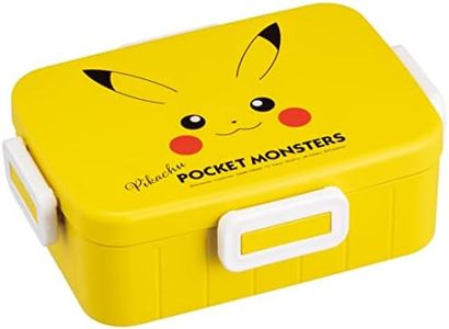 Skater YZFL7AG-A Bento Box, 22.0 fl oz (650 ml), Pokemon Pikachu, Face, 23, Antibacterial, 4-Point Lock, For Women, Made in Japan