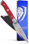 Dalstrong Paring Knife - 3.5 inch - Shogun Series - Damascus - Japanese AUS-10V Super Steel Kitchen Knife - Vacuum Treated - Crimson Red ABS Handle - Razor Sharp Cooking Chef Knife - w/Sheath