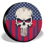 Punisher Flag Spare Tire Cover 16 inch