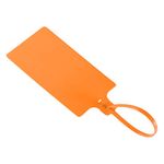 sourcing map Plastic Zip Ties Seals Anti-Tamper 255mm Length Large Size for Container Luggage, Orange, Pack of 20