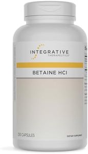 Integrative Therapeutics Betaine HCl - Digestive Support Supplement for Healthy Stomach Acidity* - Supports Gastric Function & Protein Digestion* - Dairy-Free - 250 Capsules (125 Servings)