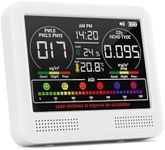 Air Quality Monitor Indoor, 16 in 1 PM1/PM2.5/PM10/CO2/HCHO/TVOC/AQI/Temp/Humidity/Time, Portable Air Quality Meter, with Beep Alarm, Highly Accurate Air Quality Tester for Home, Office