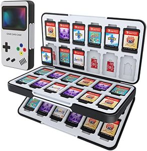 HEIYING Game Card Case for Nintendo Switch&Switch OLED,Customized Pattern Switch Lite Game Card Case with 48 Game Card Slots and 24 Micro SD Card Slots