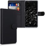 kwmobile Case Compatible with Samsung Galaxy Xcover Pro - Wallet Case PU Leather Phone Cover with Card Holder Slots - Black