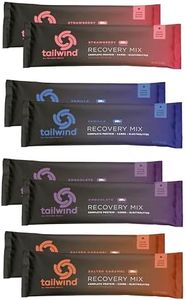 Tailwind Nutrition Grab-and-Go Recovery Mix Single-Serving Assortment, 2 Chocolate, 2 Vanilla, and 2 Salted Caramel Flavors, 6-Pack Sports Recovery Stick Packs
