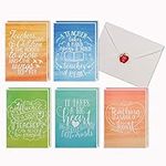 VNS Creations Teacher Appreciation Cards - Bulk Pack with Matching Envelopes and Stickers - Ideal for Teachers Day or Valentines - Gift Set for Teachers - Appreciation Note Set - 10 Cards - Card Set