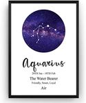 Aquarius Print Zodiac Constellation