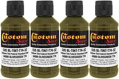 Custom Coat Camouflage Series 3 Ounce (Olive Green Federal Standard Color #34089) - Pack of 4 - Urethane Tint Concentrate for Tinting Truck Bed Liner Coatings - Epoxy Resin