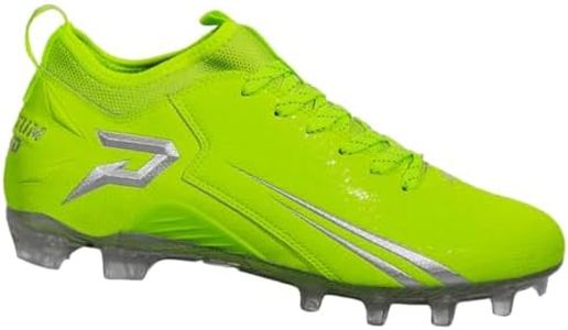 Phenom Elite Quantum Speed Football Cleats – Team Color Edition | Lightweight, High-Performance Speed Cleats for Men & Kids | Durable, Comfortable, and Traction-Enhanced Design - Slime (Medium, 11)