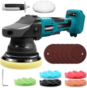 Anancyi Cordless Car Buffer Polisher 18V, Eccentric Polishing Machine Set, 3 Variable Speeds, Polishing Machine for Makita BL1830, BL1830B, BL1840, BL1840B, BL1850, BL1850B, BL1860B
