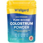 Wellgard Pure Colostrum Powder, High Levels of Immunoglobulin G (IgG), Unflavoured, GMO-Free, Hormone-Free, 60g