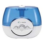 PureGuardian H1510 Ultrasonic Warm and Cool Mist Humidifier for Bedrooms, Quiet, Filter-Free, 11L Output Up to 100 Hour Run Time, 1.5 Gallon Treated Tank Reduces Mold, Pure Guardian Room Humidifier, White and Blue, 1 pack