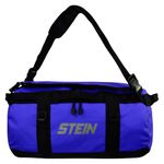 Stein 40L, 70L, 90L Water Resistant Holdall Bag & Rucksack, Durable PVC for Outdoors, Camping, Sports, Watersports (90L, Blue)