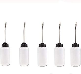 LNKA 5 Pack Plastic Sewing Machine Oiler/Oil Dispenser with Long Angled Spout 120 ML (Universal)