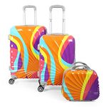 Polo Class 2Pc Set Trolley Bag (20/24 inch) with 1Pc Vanity Bag - Multicolor