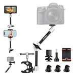 11" Adjustable Heavy Duty Robust Articulating Friction Magic Arm w/Clamp Mounts for DSLR Mirrorless Action Camera Camcorder Cell Phone GoPro iPhone Monitor Video Light Vlog Rig Holder (10 lbs Load)