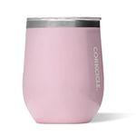 Corkcicle Origins Stemless Cup - Triple Insulated Stainless Steel Travel Wine Cup Tumbler for Coffee, Wine, and Cocktails - Spill Proof, Reusable, BPA-Free, Dishwasher Safe - Rose Quartz, 355ml/12oz