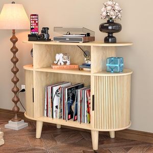 Night Stand with Charging Station, Mid-Century Modern Wood Night Stand with USB Ports and Outlets, Bed Side Tables for Bedroom (Oak)