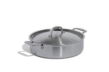 Made In Cookware - 6 Quart Stainless Steel Rondeau Pot w/Lid - 5 Ply Stainless Clad - Professional Cookware - Made in Italy - Induction Compatible