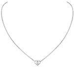 PROSILVER R Initial Necklace Women Sterling Silver Heart Necklace