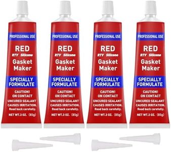 RTV Silicone Gasket Maker, High Temp Silicone Resist Oil, Anti-Freeze RTV Silicone Sealant for Engines, Gearboxes, Pumps, Superchargers (Red, 340g)