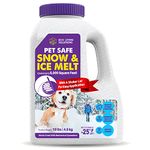 Pet Safe Snow & Ice Melt | Eco Living Solutions | Calcium Chloride | Works Under -25 °F | Safe for Concrete Driveway and Roof | Better Than Rock Salt | Safe for Kids and Pets (10 Lbs)