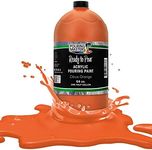 POURING MASTERS Citrus Orange Acrylic Ready to Pour Pouring Paint - Premium 64-Ounce Pre-Mixed Water-Based - for Canvas, Wood, Paper, Crafts, Tile, Rocks and More