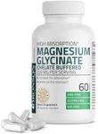 Bronson Magnesium Glycinate 200 MG per Serving Chelated for High Absorption, Gentle On Stomach, Non-GMO, 60 Vegetarian Capsules