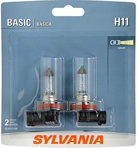 SYLVANIA - H11 Basic - Halogen Bulb for Headlight, Fog, Daytime Running Lights, and Cornering Applications (Contains 2 Bulbs)
