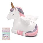 Unicorn Ceramics Piggy Bank for Girl Boys, Coin Bank Makes a Perfect Unique Gift, Christmas Birthday Gifts Home Decoration Nursery Décor, Keepsake, or Savings Piggy Bank for Kids