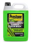 Prestone Screenwash, Ready To Use Screen Wash For Cars, High Performance Cleaning With Streak Free Formula, Maximum Visibility Summer Windscreen Washer Fluid, Removes Stubborn Dirt, 5L Bottle