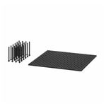 Ikea Pegboard Drawer Organizer, Anthracite60 Cm (23 ½ ") - Plastic, Automobiles, Black